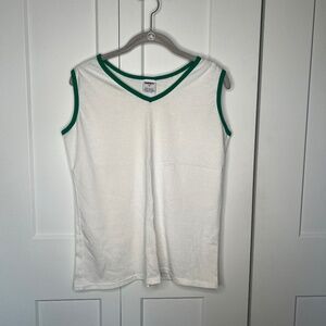 Varsity Green Ringer Tank Top Men's Size Large